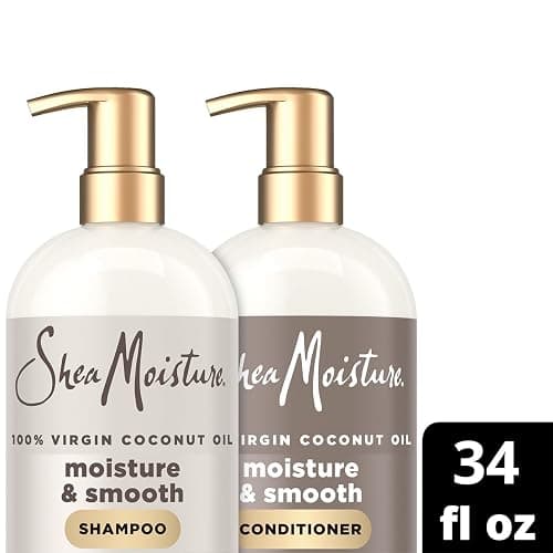 SheaMoisture Shampoo & Conditioner, Moisture & Smooth for Wavy, Curly Hair Strengthening & Frizz Control, 34 Oz Ea thumbnail 3