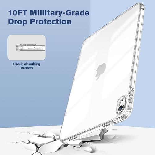 ProCase Clear Case for iPad 11th Generation（A16） 2025 11 Inch/ 10th 10.9 Inch 2022, Slim Light Transparent Anti-Yellow Back Cover for iPad 11/10 Gen 11" 10.9" -Clear thumbnail 7