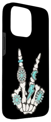 Skeleton Turquoise Hand Western Rodeo Cowboy Cowgirl Case for iPhone 15 Pro Max thumbnail 3