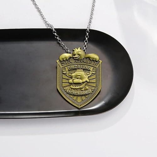 Kbtany FNAF Security Guard Badge Necklaces - Sun and Moon Friendship Pendant Chain - Gifts for Men Women Friends and Fans thumbnail 3