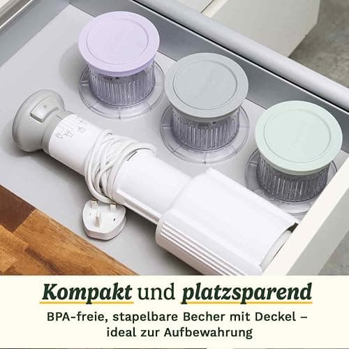 Cuisinart FreezeWand Eismaschine – 5in1 Eiscreme, Sorbet, Milchshake, Slushie – 3 Becher – Vegan, laktosefrei, proteinreich – 5 Min. Zubereitung – Kompakt & tragbar, Weiß/Grau thumbnail 7
