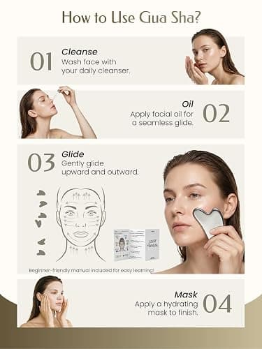 Stainless Steel Gua Sha Facial Tools, Guasha Tool for Face Acupuncture Therapy Trigger Point Treatment, Gua Sha Scraping Massage Tool thumbnail 5