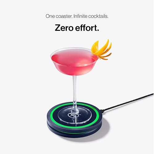 Barsys Smart Coaster 2.0 (Blue) – Portable Cocktail Maker & Drink Mixer | App-enabled drink mixer with LED pour guidance and 1,000+ cocktail recipes. Portable, pod-free design for home bartenders. thumbnail 4