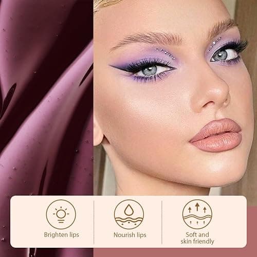 Hxssll Matte Lip Gloss Stain-Peel Off Lip Liner Tattoo, Brownish Red Lip Tint，Long Lasting Peel Off Lip Stain, Waterproof Transfer-proof Lip Mask Lip Liner Peel Off Lip Gloss,Stayn Lip Makeup. #03 thumbnail 3