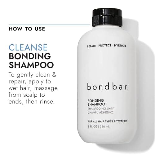Bondbar Repairing Shampoo, Protects, Strengthens & Hydrates All Hair Types & Textures, Prevents Flyaways & Frizz, Adds Moisture & Shine, Vegan, CrueltyFree, 8 Fl. Oz. thumbnail 7