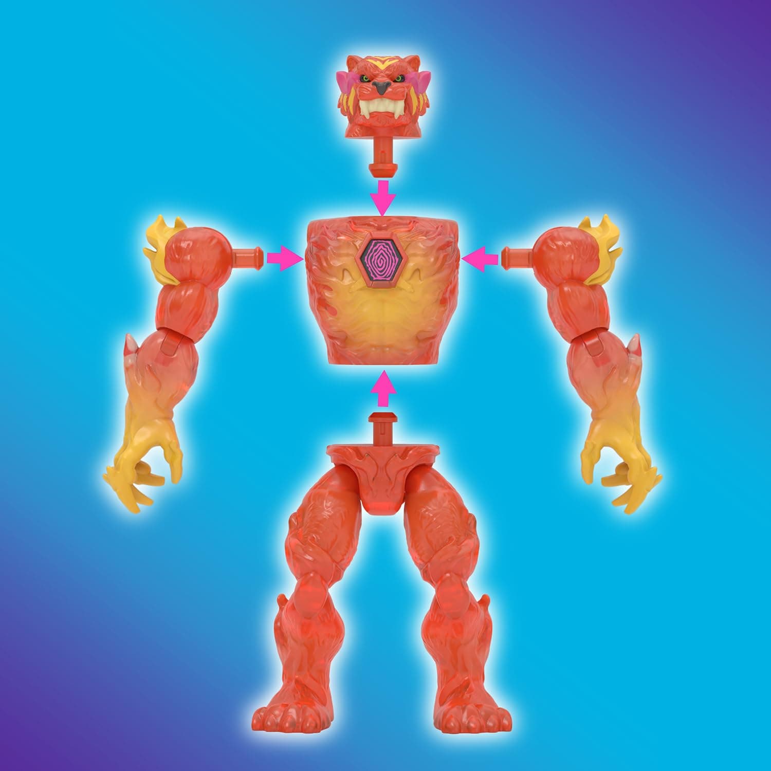 MrBeast Lab Hybrids Mega Pack, Reveal Different Hybrid Parts to Create 5 Mix & Match Action Figures, Including a Mega Torso Panther Experiment to Reveal Hybrid's Real Colors, Collect 30+ Beasts thumbnail 5