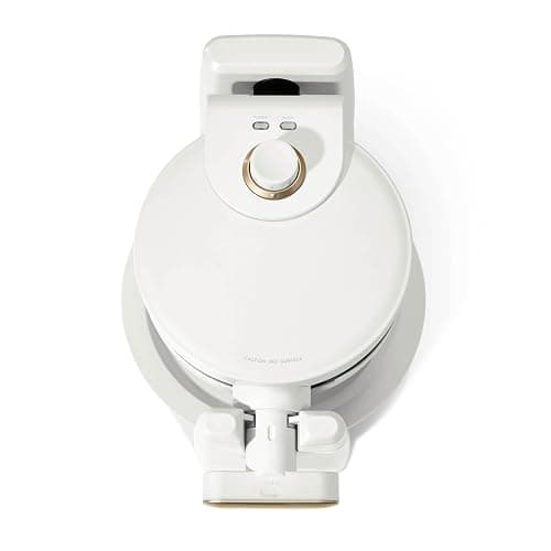 DqOasd Rotating Belgian Waffle Maker, Black, by Drew Barrymore Flower, Makes 1-Inch Thick Waffles, Stainless Steel (White Icing) thumbnail 7