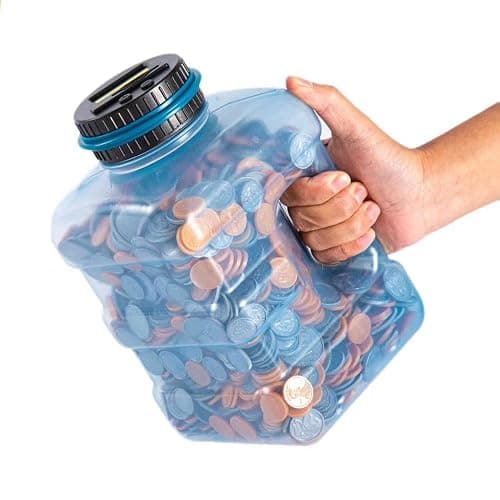 Piggy Bank - Large Coin Bank for Adults Boyswith LCD Counter,Great Coin Counter Bank Money Counting Jar with Total Amount Displayed,Best Gift for Kids, Designed for All US Coins(4.2L) thumbnail 5
