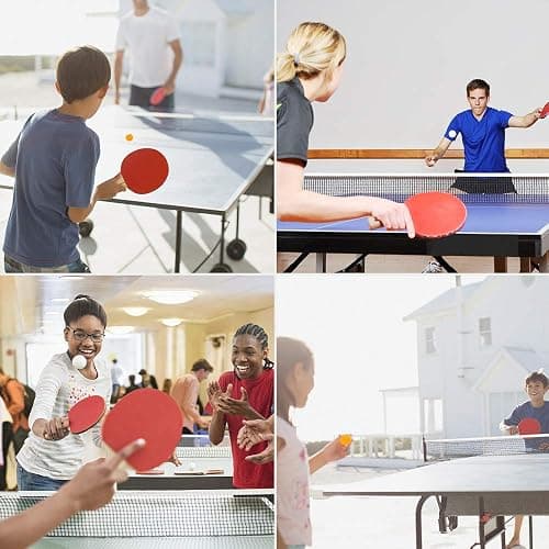 FBSPORT Ping Pong Paddle Set, Portable Table Tennis Set with Retractable Net,Rackets,Balls and Carry Bag for Indoor/Outdoor Games thumbnail 7