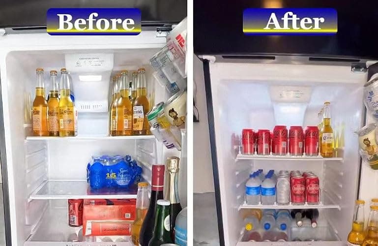 AMLLLC Drink Dispenser for Fridge,Automatic Pusher Glide Soda Can Dispenser for Refrigerator and Adjustable Width - Storage 25 Cans thumbnail 4