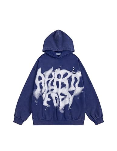Aelfric Eden Graphic Hoodies Abstract Print Washed Hoodie Long Sleeve Acid Washed Hooded Sweatshirts Trendy Y2k Tops - Image 1