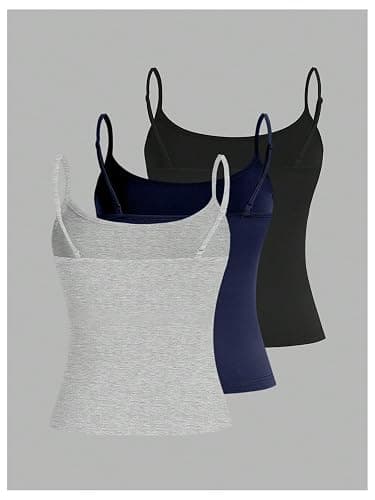 SOLY HUX Women's Crop Camisole Strap Tank Tops thumbnail 2