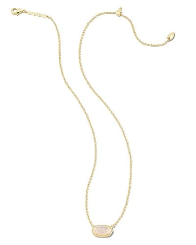 Kendra Scott® Grayson Stone Pendant Necklace – Brass Construction – 14K Gold Plating – Lobster Clasp thumbnail 2