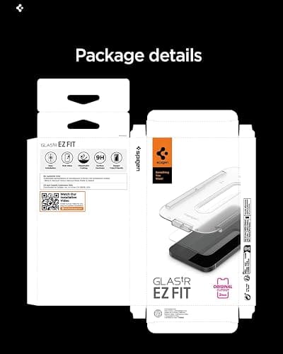 Spigen EZ Fit Tempered Glass Screen Protector for iPhone 12, iPhone 12 Pro - 2 Pack thumbnail 7