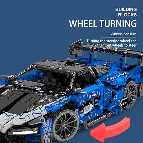 Mesiondy 1:14 MOC Building Set Raceing Car Model for Boys Age 8-14，Sports Car Building Blocks Toys Adults Kits，，(1404 Pieces) thumbnail 3
