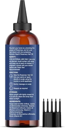 Botanic Hearth Hair Oil for Hair Growth | Rosemary Oil for Hair Growth with Biotin, Castor & Jojoba | Hair Relaxers & Dry Scalp Treatment | Color Safe | All Hair Types | 4 Fl Oz thumbnail 5