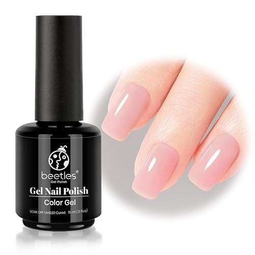 Beetles UV Gel Nagellack Nacktes Farbe, 15 ml Neutrale Cremebraun Gel Nagellack, LED Nagellampe Erforderlich Geschenk für Nagelkunst DIY Nagelstudio Heimmaniküre - Image 1