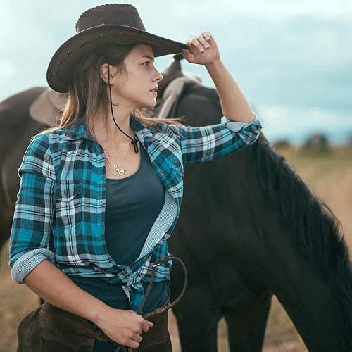 MONOOC Horse Gifts for Girls Necklace - Stainless Steel Dainty Horse Pendant Heart 26 Initial A-Z Necklaces for Women Girl thumbnail 4