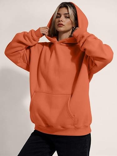 Trendy Queen Women Oversized Hoodies Fall Outfits | Gentle Skin Feel, Aesthetic Drop Shoulder, Large Kangaroo Pocket, Seamless Daily Outfit Match thumbnail 5