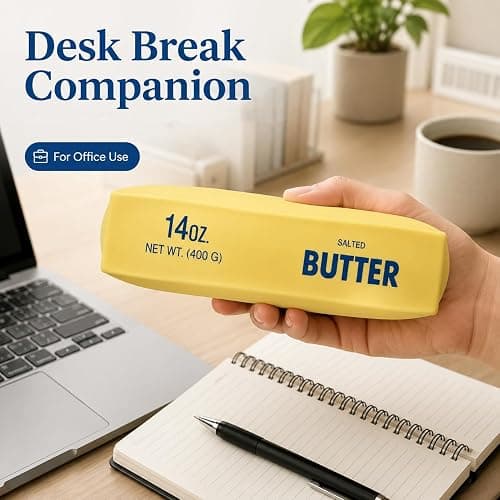 10 inch Jumbo Giant Butter Squishy, 14 oz Large Butter Squishies Stick, Big Soft Squeeze Stress Relief for Adults, Desk Office Home, Party Favor Gift (Jumbo Butter) thumbnail 4