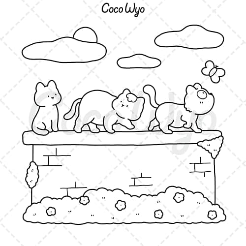 The Little Cat: Cozy Life of Kitty Coloring Book for Adults and Teens (Cozy & Cute Coloring) thumbnail 10