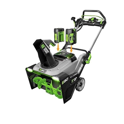 EGO Power+ 21" Electric Snow Blower, Gray/Black, Cordless Steel Auger, Includes (2) 56V 5.0Ah Batteries and Dual Port Charger, SNT2112 thumbnail 11