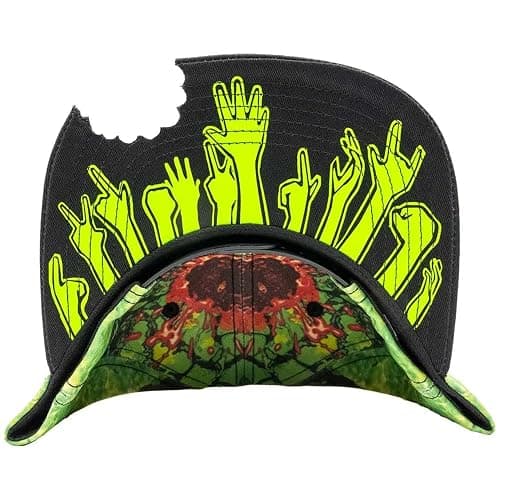 kreepsville 666 Zombie Bite Sublimated Adjustable Baseball Snapback Hat Multicolor thumbnail 3