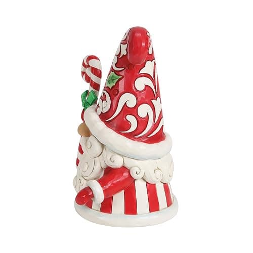 Enesco Jim Shore Heartwood Creek Christmas Gnome Holding a Large Candy Cane Figurine, 6.69 Inch, Multicolor thumbnail 4