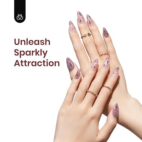 Beetles Glitter Gel Nail Polish, 6 Colors Holographic Sparkle Glitter Winter Gel Polish Flash Diamond Sliver Gold Black Red UV LED Soak Off Manicure Gift for Women thumbnail 7