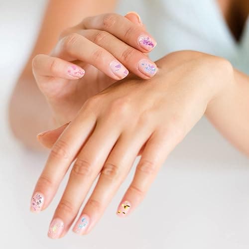 Allstarry 12 Colors Mermaid Nail Chunky Glitter Ultra-Thin Fluorescent Glass Paper Irregular Iridescent Sequin Flakes Glitters Sticker for Nails Art Decoration Hair Eyes Face Body DIY Craft thumbnail 6