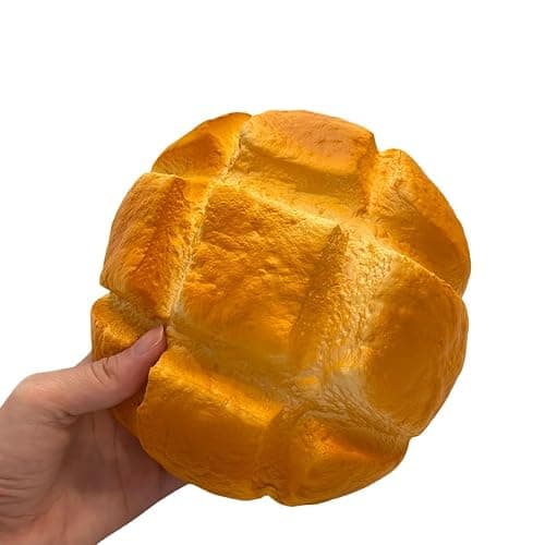 7 Inch Jumbo Bread Squishy, Slow Rising Squishy Toys - Stress Relief Squeeze Toys for Adults, Sticky Food Squishies, Foam Sensory Fidget Toy for Desk (Yellow) - Image 1