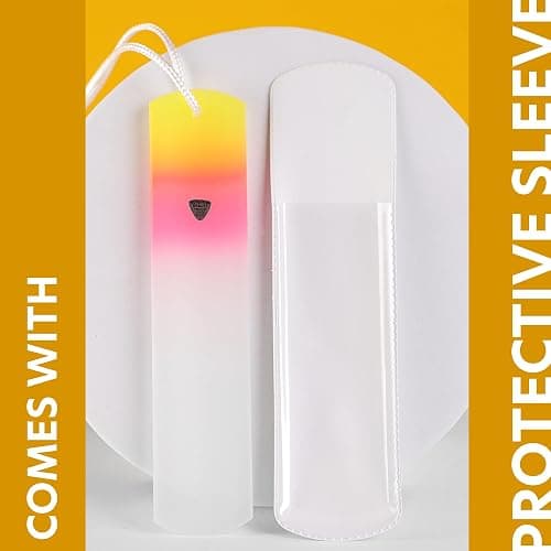 Bona Fide Beauty Czech Glass Foot File with Sleeve. Foot Callus Remover Made in The EU (Sunset Color) thumbnail 6