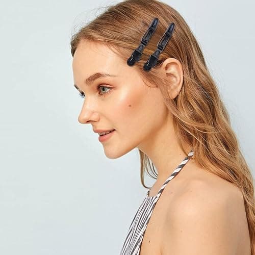 Kynetik Sectioning Hair Clips, 24 Pieces Alligator Hair Clips, Plastic Hair Styling Tools, Black Crocodile Section Clip, No Crease Hairstyling Clip Suitable for Families, Salon, Women, Make-Up thumbnail 4