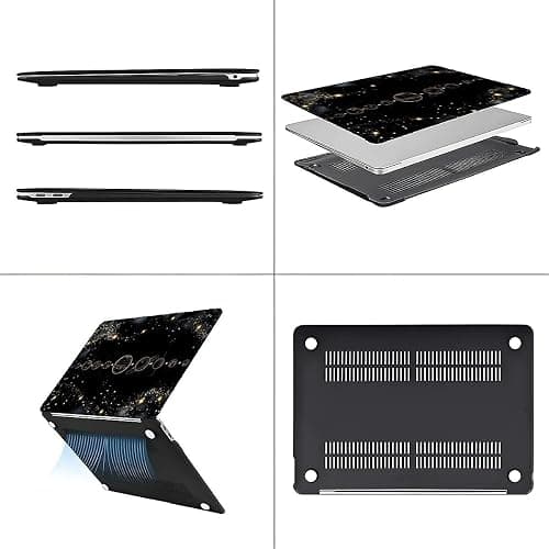 FKBRCL4U MacBook Pro 13 Inch Case, Black Aligned Black Planets Pattern, Retina 13 A1425/A1502 Plastic Hard Shell Computer Case thumbnail 4