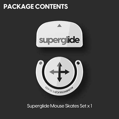 Superglide Glass Mouse Skates for Logitech G Pro X Superlight (Type-S, White) - Ultra Smooth Glide, Polished Round Edge, Compatible with G Pro Superlight 2, Superlight Mouse Skates thumbnail 5