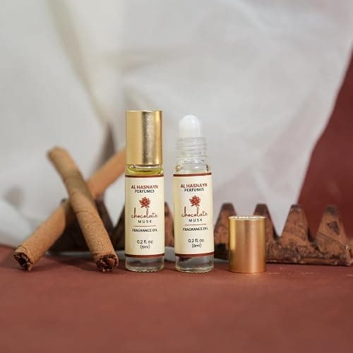 AL-HASNAYN Chocolate Musk Fragrance Oil Roll-On Perfume 0.20 fl oz(6ml) |Rollerball Perfume |Alcohol Free| Long Lasting | Gifts for Men Women| thumbnail 7