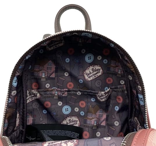 Loungefly Coraline Garden Party Mini Backpack – Officially Licensed, Faux Leather, Zippered Pockets thumbnail 4