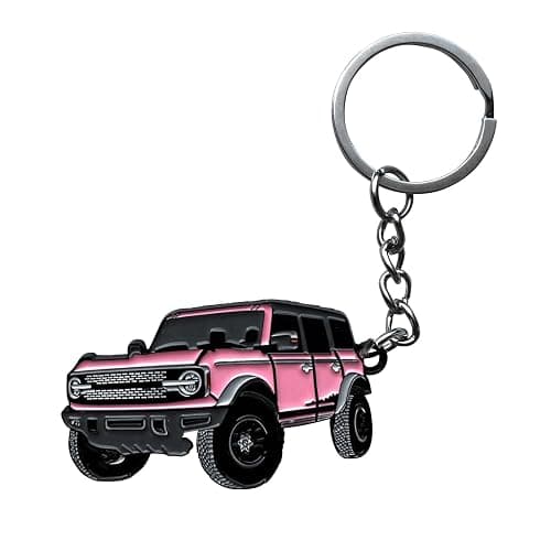 LSAUTO Car Keychain Compatible with Ford Bronco. Alloy Car Pattern Keychain. Key Accessory. - Image 1