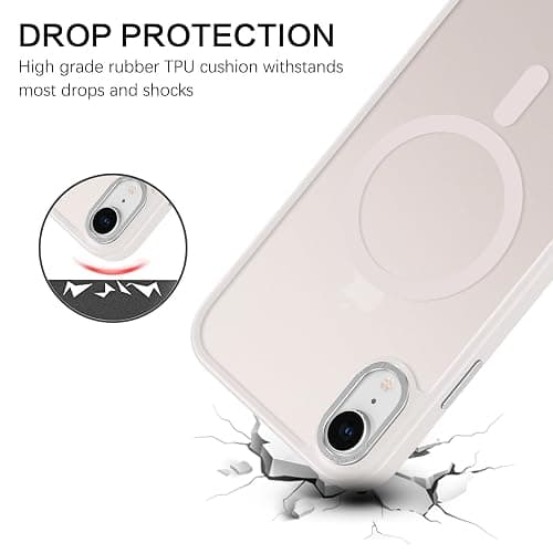 BENTOBEN Case for iPhone XR Case, [Compatible with MagSafe] Slim Translucent Matte Magnetic Shockproof Protective Anti Slip Women Men Cover Case for iPhone XR 6.1", Light Gray thumbnail 2