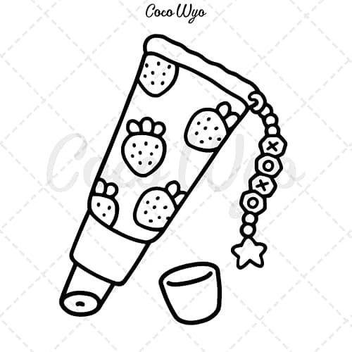 Glow Cosmetics: Coloring Book for Adults and Kids, Bold and Easy, Simple and Big Designs for Relaxation Featuring Cosmetic Items, Makeup, and Skincare Products (Bold & Easy Coloring) thumbnail 3