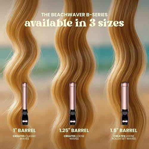 The Beachwaver Co. B1 Rotating Curling Iron - Midnight Rose | Automatic 1-Inch Ceramic Curling Iron - Most Common Barrel Size for All Hair Lengths! | Auto-Shut Off, Travel-Friendly, Dual Voltage thumbnail 9