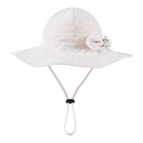 Zsedrut Baby Girl Sun Hats Wide Brim Toddler Floppy Bucket Hat Sun Protection Cap Spring Summer Beach Hat 0-4Years thumbnail 2