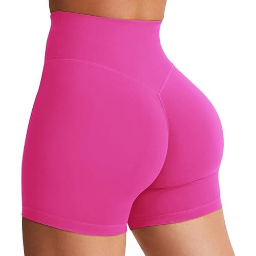 YEOREO Women's Biker Shorts 3.6" /4.5" / 6" Workout Gym Shorts Craze High Waist Tummy Control Hidden Scrunch Running Yoga - Image 1