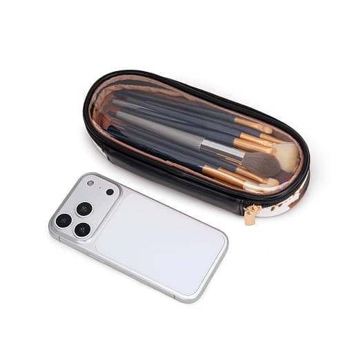 Montana West X Wrangler Travel Makeup Bag 2pcs Set Large Cosmetic Bag with Makeup Brush Holder Portable Make Up Organizer Cute Toiletry Bag with Divider and Handle for Women thumbnail 5