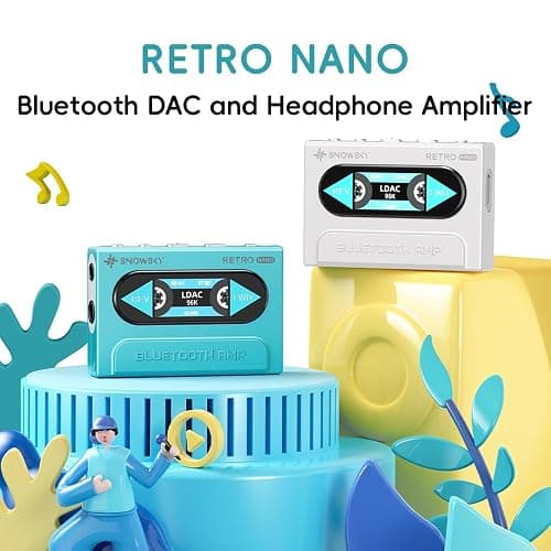 FiiO/Snowsky Retro Nano Bluetooth USB DAC AMP with LDAC, aptX Adaptive, aptX LL (3.5mm Unbalanced & 4.4mm Balanced Output) (White) thumbnail 3
