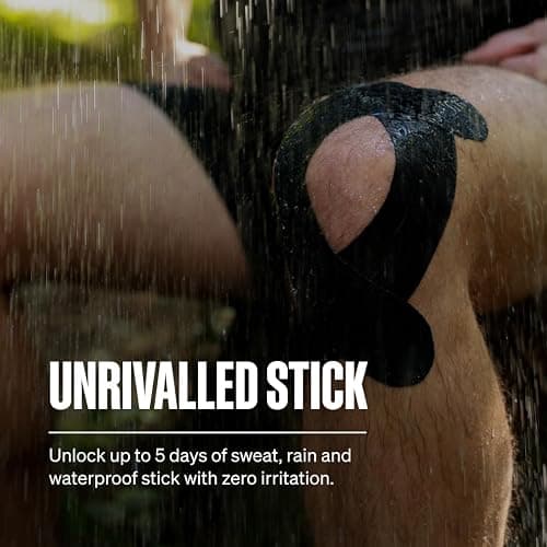 SPORTTAPE Kinesiology Tape, 5cm x 5m, Black - Waterproof, Hypoallergenic | Water Resistant, Hypoallergenic Physio Tape for Muscle Injury Recovery, Sports Strapping, Knee Pain, Joint Support & Blisters thumbnail 2