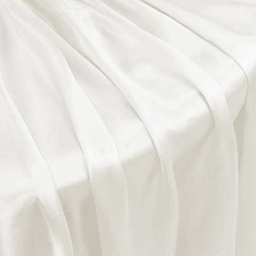 NSGZ Ruffled Satin Pillowcase Set of 2, Standard 20x26 Inch, Ivory White | 3-Inch Ruffled Edge Design, Friction-Reducing Satin For Hair And Skin Care, Envelope Closure, Easy Machine Wash thumbnail 5
