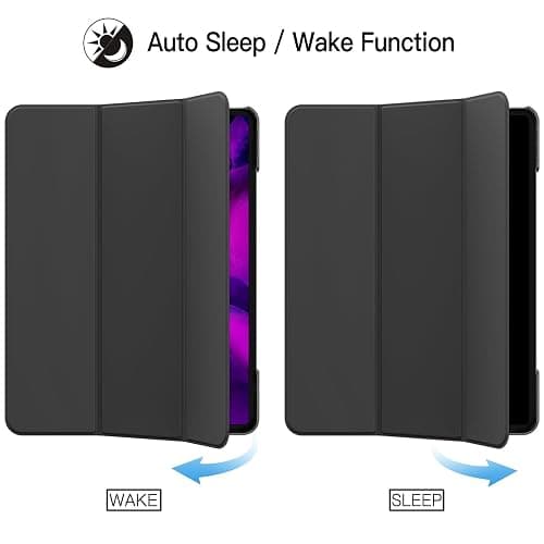 JETech Case for iPad Pro 12.9-Inch (2020/2018 Model, 4th/3rd Generation), Compatible with Pencil, Cover Auto Wake/Sleep (Black) thumbnail 6