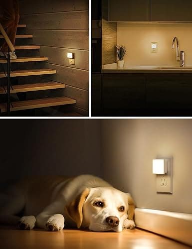 L LOHAS LED Night Lights Plug into Wall 2-Pack, 0.3W Plug in Night Light | Dusk to Dawn, 3000K Soft White, Bright Nightlight Auto-on/off, for Adults Kids Room Bedroom Bathroom Hallway Kitchen, Non-Dim thumbnail 6