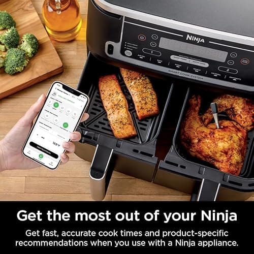 Ninja Meat Thermometer ProChef Wireless Probe for Indoor & Outdoor Air Fryer, Grill, Cooking, Smoker, Oven, Roaster, Long Range Bluetooth App Connection, Flareup Resistant, Waterproof, US Only, WP100 thumbnail 4